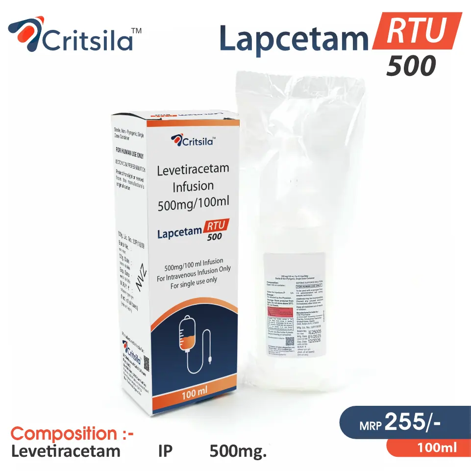 Levetiracetam 500mg Infusion at the best price in PCD Pharma Franchise for Anticonvulsant and Seizure Management